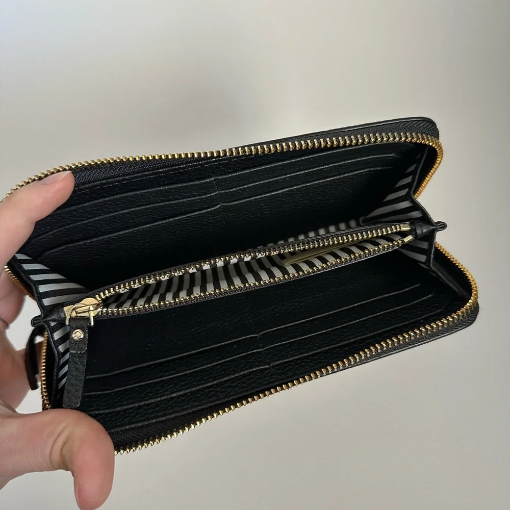 Kate Spade Black Pebble Leather Wallet - Picture 4 of 6